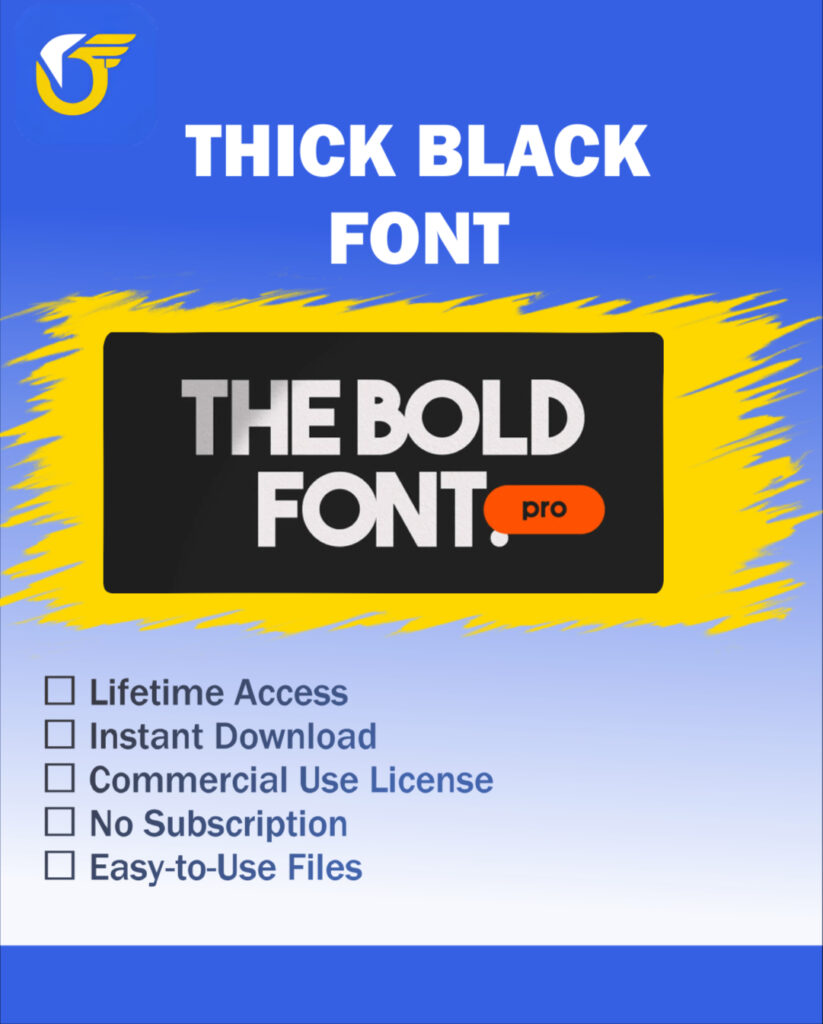 Thick Black Font